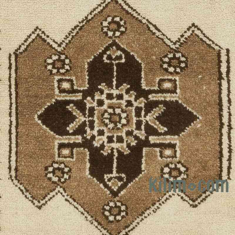 Beige, Brown Vintage Tribal Runner Rug - 3' 3" x 10' 8" (39" x 128") - K0057195