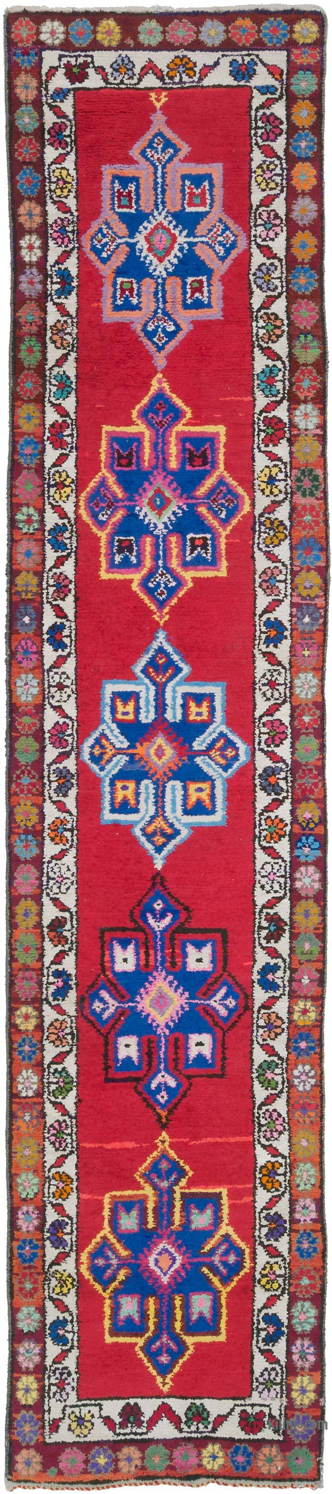 Alfombra Vintage de pasillo - 84 cm x 380 cm - K0057205