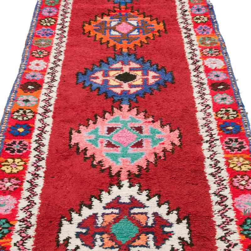 Vintage Tribal Runner Rug - 2' 9" x 10'  (33" x 120") - K0057231