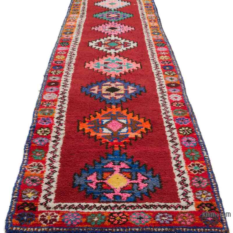 Vintage Tribal Runner Rug - 2' 9" x 10'  (33" x 120") - K0057231