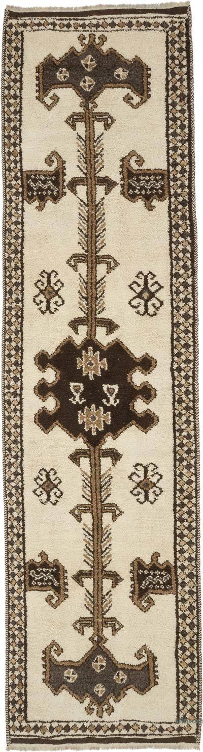 Bej, Kahverengi Vintage Anadolu Yolluk - 108 cm x 407 cm
