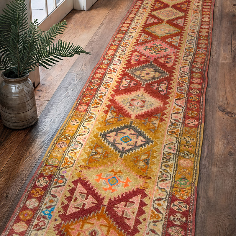 Alfombra Vintage de pasillo - 80 cm x 360 cm - K0057263