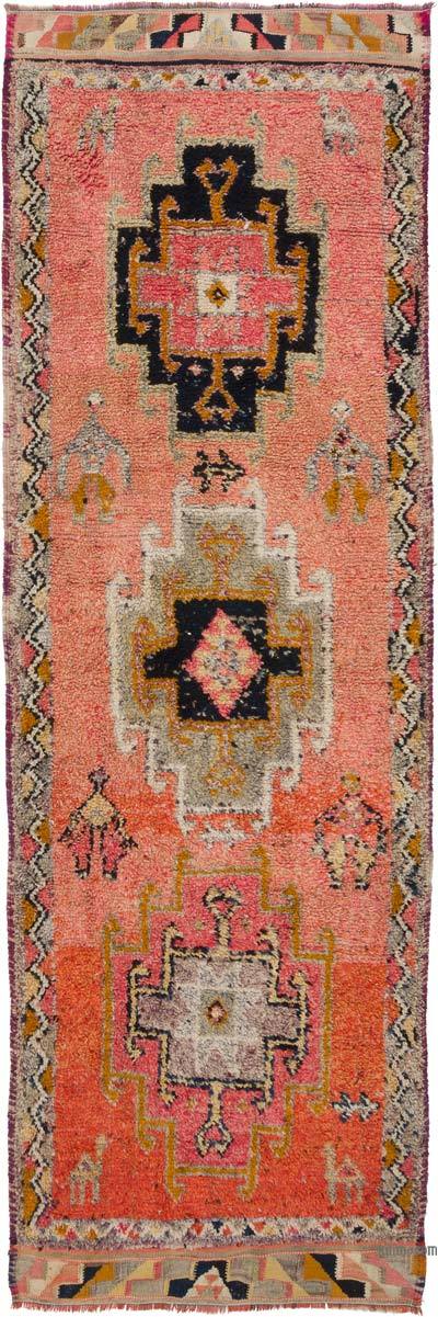 Vintage Tribal Runner Rug - 3' 9" x 11' 5" (45" x 137")