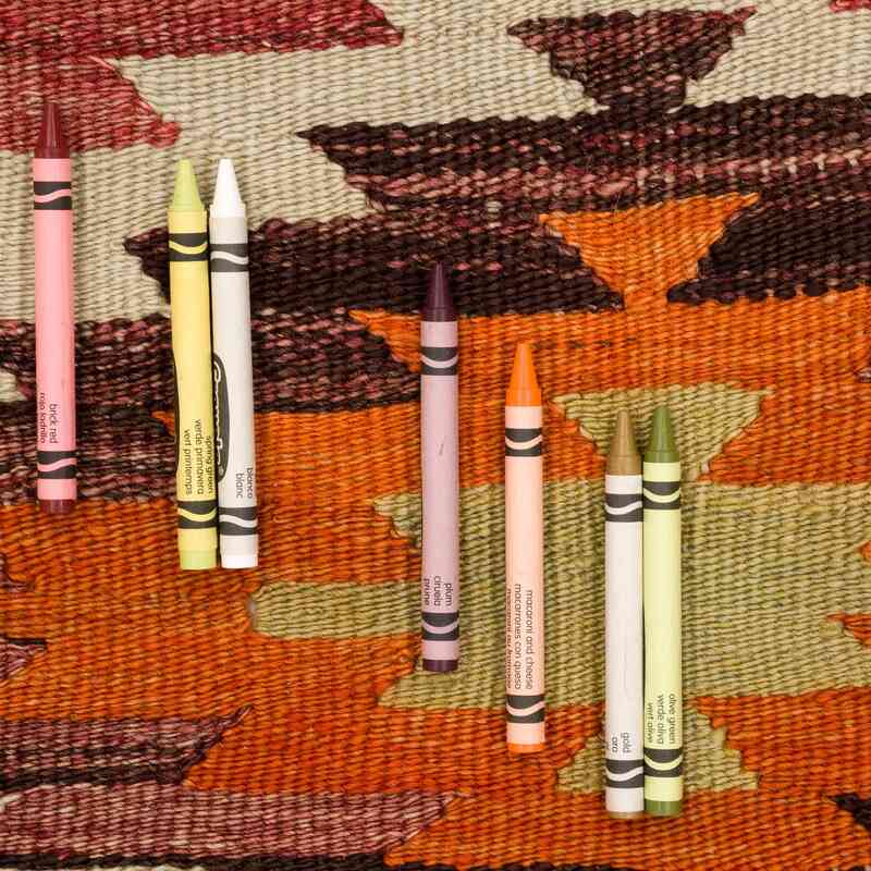 Multicolor Alfombra Vintage Afyon Kilim - 144 cm x 298 cm - K0057282