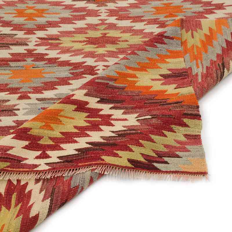Multicolor Alfombra Vintage Afyon Kilim - 144 cm x 298 cm - K0057282