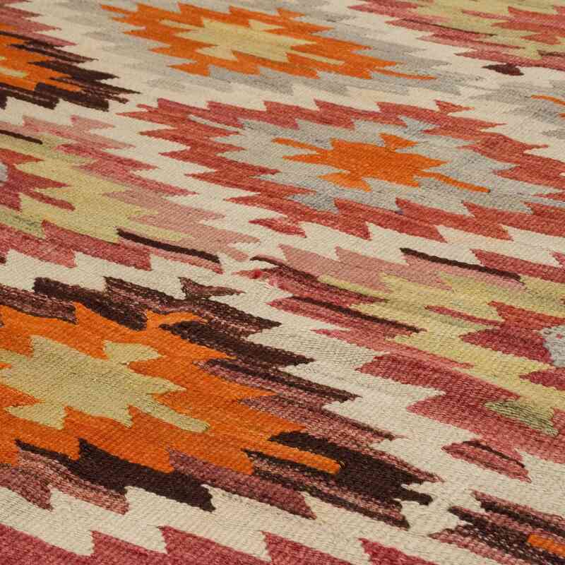 Multicolor Alfombra Vintage Afyon Kilim - 144 cm x 298 cm - K0057282