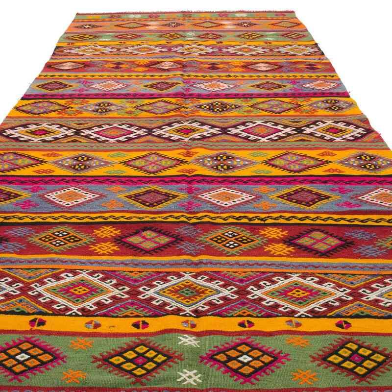 Multicolor Vintage Sivas Kilim Rug - 5' 6" x 12' 4" (66" x 148") - K0057289