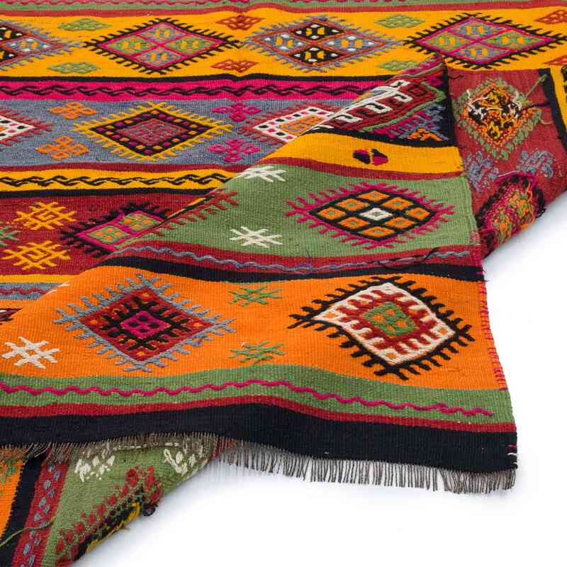 Multicolor Vintage Sivas Kilim Rug - 5' 6" x 12' 4" (66" x 148") - K0057289