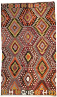 Çok Renkli Aydın Kilimi - 170 cm x 285 cm