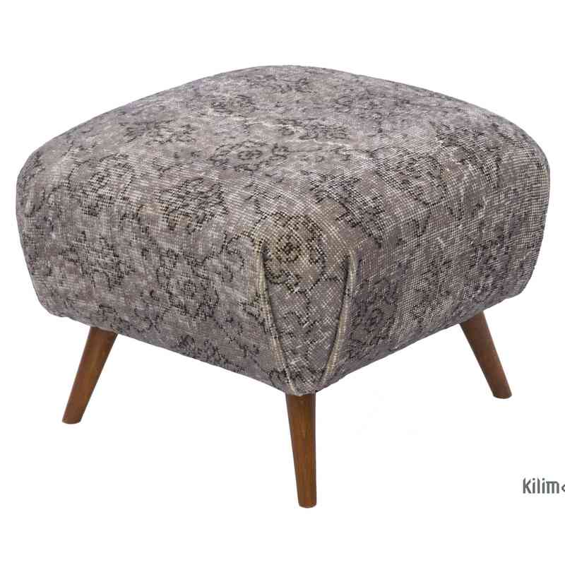 Vintage Rug Upholstered Ottoman - K0057334