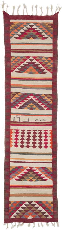 Vintage Anadolu Kilim Yolluk - 88 cm x 327 cm