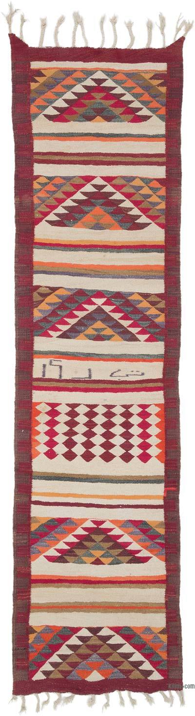 Vintage Anadolu Kilim Yolluk - 88 cm x 327 cm