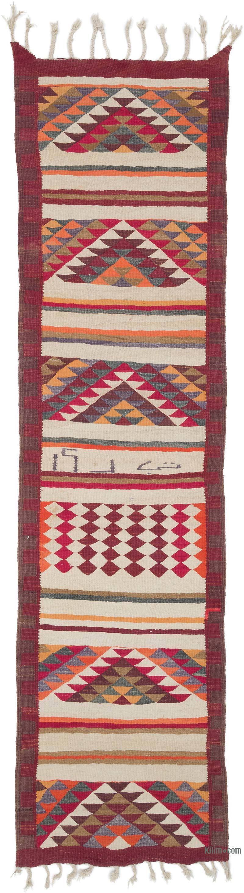 Vintage Anadolu Kilim Yolluk - 88 cm x 327 cm - K0057439