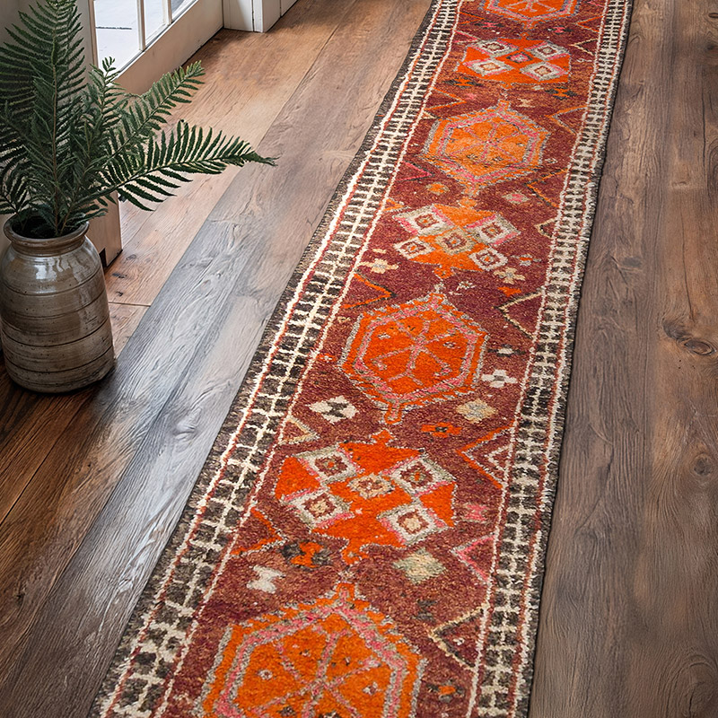 Vintage Tribal Runner Rug - 2' 11" x 14' 5" (35" x 173") - K0057449