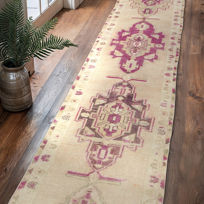 Vintage Tribal Runner Rug - 2' 10" x 12' 2" (34" x 146") - K0057459