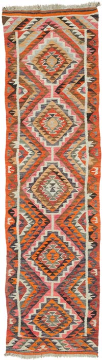 Vintage Anadolu Kilim Yolluk - 85 cm x 301 cm
