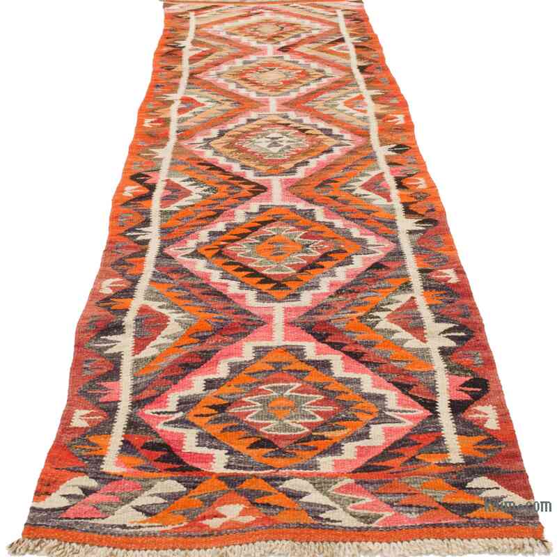 Vintage Tribal Kilim Runner - 2' 9" x 9' 11" (33" x 119") - K0057470