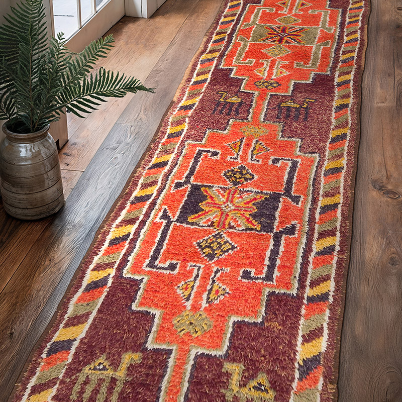 Alfombra Vintage de pasillo - 85 cm x 341 cm - K0057475