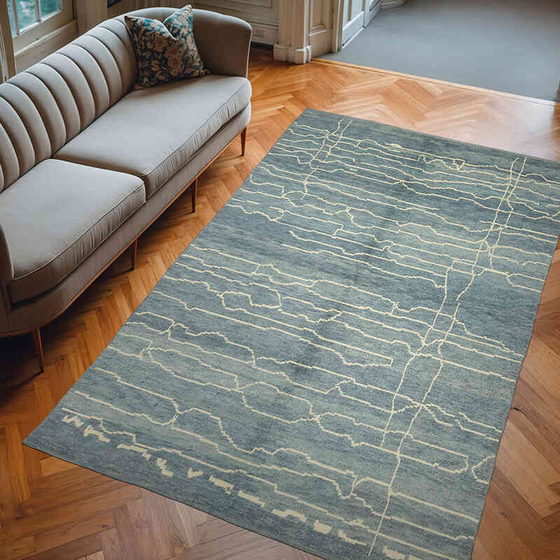 Alfombra "Tulu" de estilo marroquí anudada a mano - 195 cm x 312 cm - K0057483