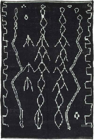 摩洛哥风格手工打结的图卢地毯-6'1“ x 8'11”（73英寸x 107英寸）