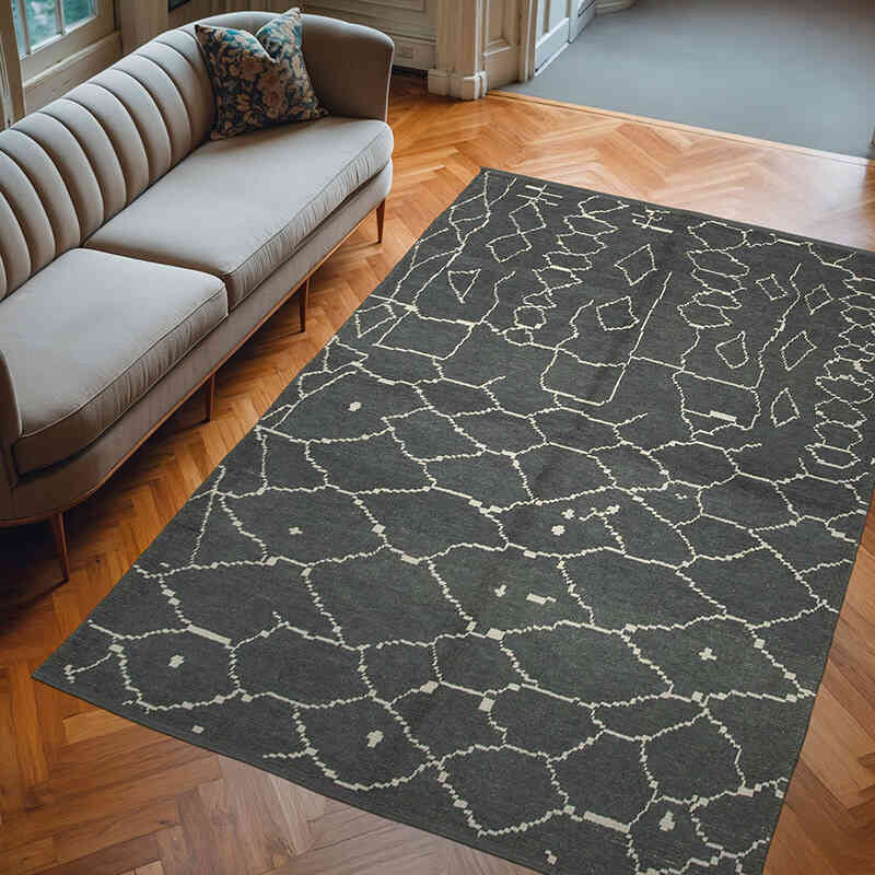 Alfombra "Tulu" de estilo marroquí anudada a mano - 192 cm x 278 cm - K0057492