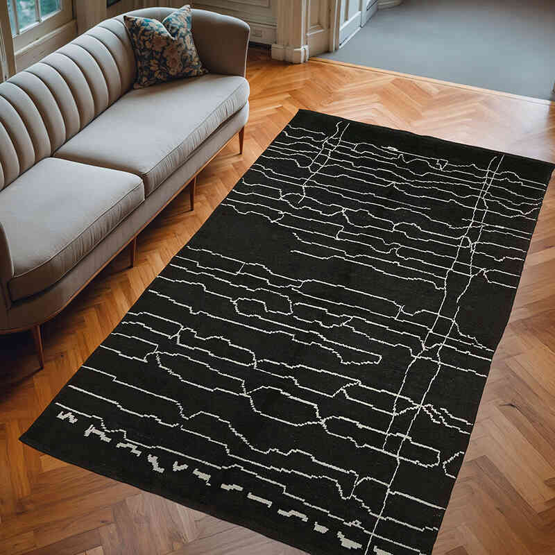 Alfombra "Tulu" de estilo marroquí anudada a mano - 190 cm x 311 cm - K0057493