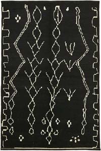 New Moroccan Style Hand-Knotted Tulu Rug - 6' 4" x 9' 4" (76" x 112")