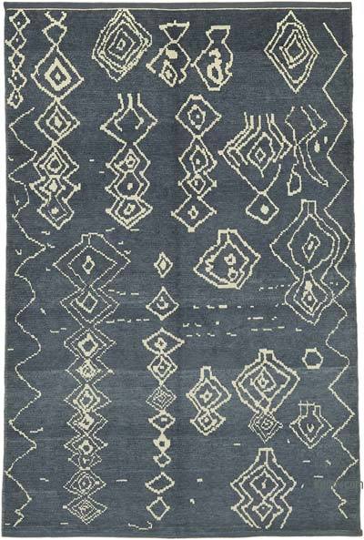Moroccan Style Hand-Knotted Tulu Rug - 6' 1" x 9' 1" (73 in. x 109 in.)