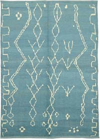 New Moroccan Style Hand-Knotted Tulu Rug - 6' 9" x 9' 5" (81" x 113")