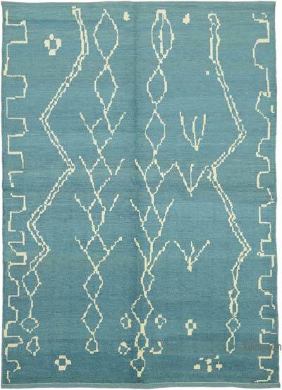 Moroccan Style Hand-Knotted Tulu Rug - 6' 9" x 9' 5" (81 in. x 113 in.)