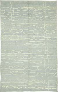 New Moroccan Style Hand-Knotted Tulu Rug - 6' 5" x 10'  (77" x 120")