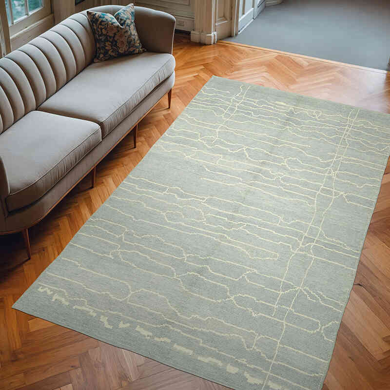 Alfombra "Tulu" de estilo marroquí anudada a mano - 196 cm x 305 cm - K0057500