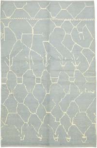 New Moroccan Style Hand-Knotted Tulu Rug - 6' 4" x 9' 4" (76" x 112")