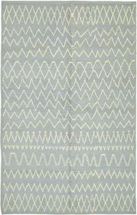New Moroccan Style Hand-Knotted Tulu Rug - 6' 3" x 9' 6" (75" x 114")