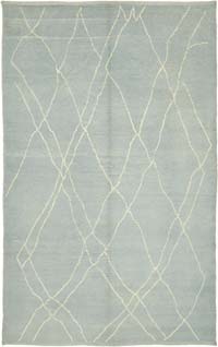 New Moroccan Style Hand-Knotted Tulu Rug - 6' 2" x 9' 7" (74" x 115")