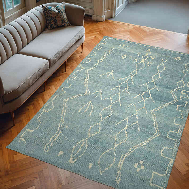 Yeni Fas Stili El Dokuma Tulu - 196 cm x 284 cm - K0057513