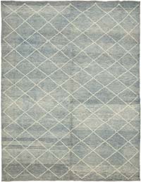 New Moroccan Style Hand-Knotted Tulu Rug - 7' 8" x 9' 7" (92" x 115")