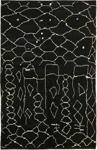 New Moroccan Style Hand-Knotted Tulu Rug - 6' 5" x 9' 9" (77" x 117")