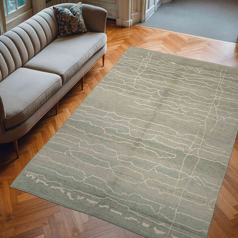 Alfombra "Tulu" de estilo marroquí anudada a mano - 205 cm x 304 cm - K0057523