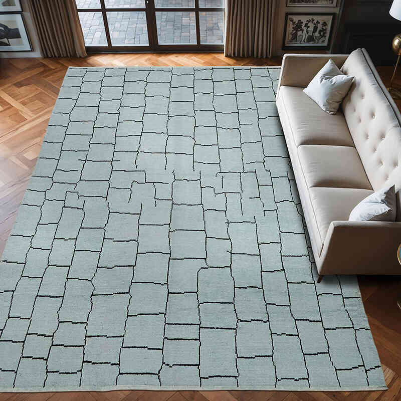 Alfombra "Tulu" de estilo marroquí anudada a mano - 257 cm x 391 cm - K0057530