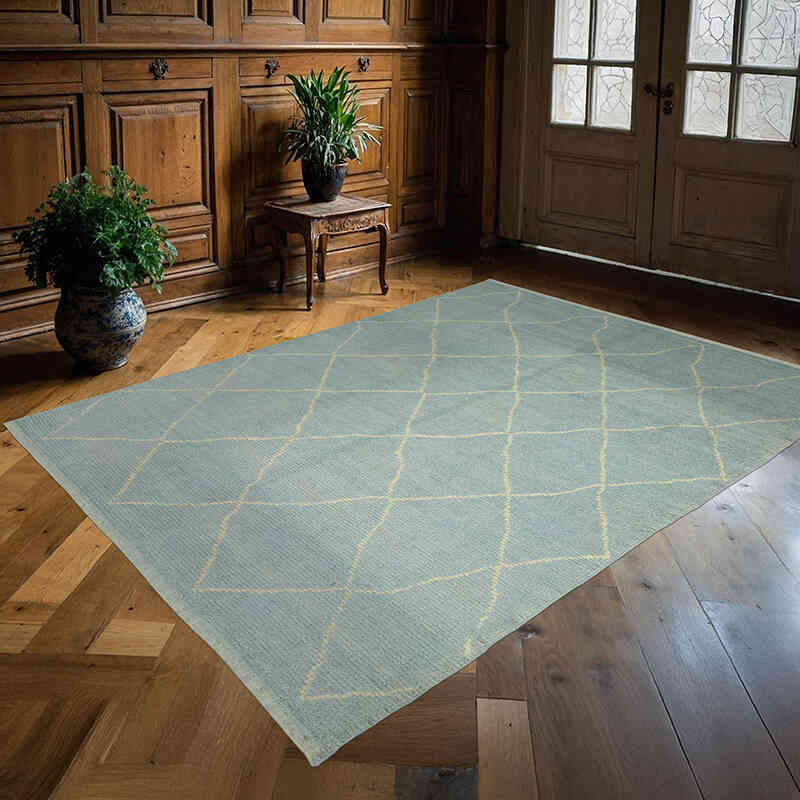 New Moroccan Style Hand-Knotted Tulu Rug - 5' 8" x 7' 3" (68" x 87") - K0057533