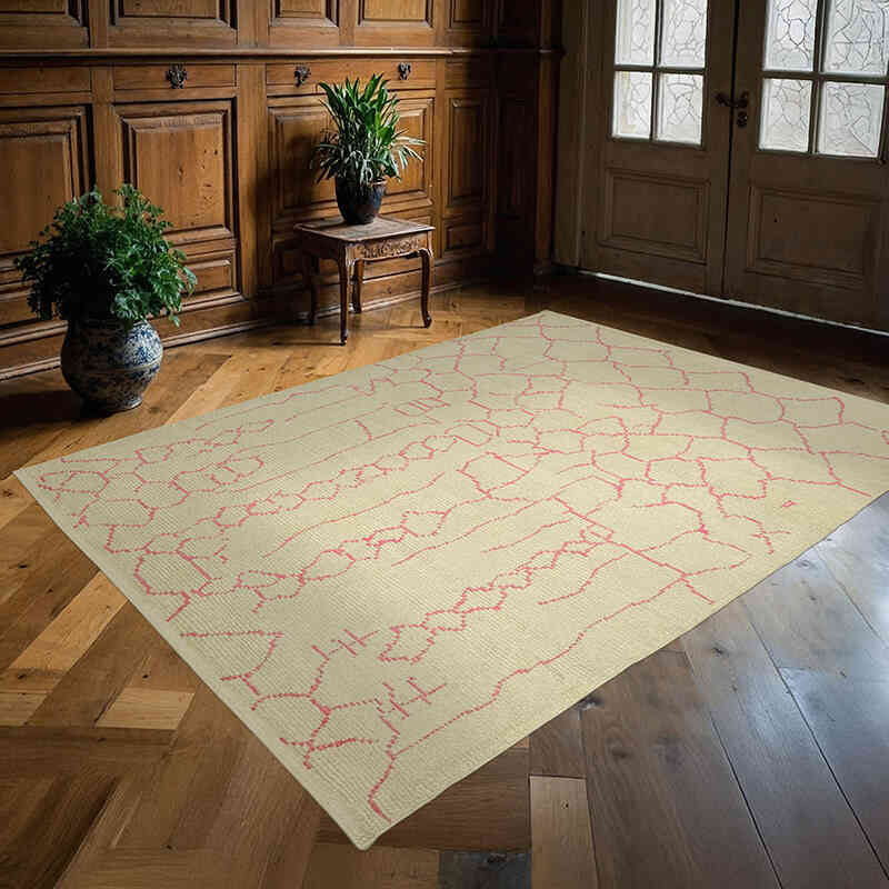 Alfombra "Tulu" de estilo marroquí anudada a mano - 174 cm x 233 cm - K0057534