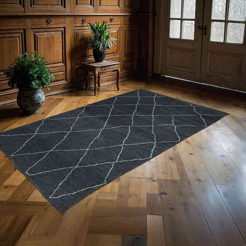 Alfombra "Tulu" de estilo marroquí anudada a mano - 162 cm x 267 cm - K0057535