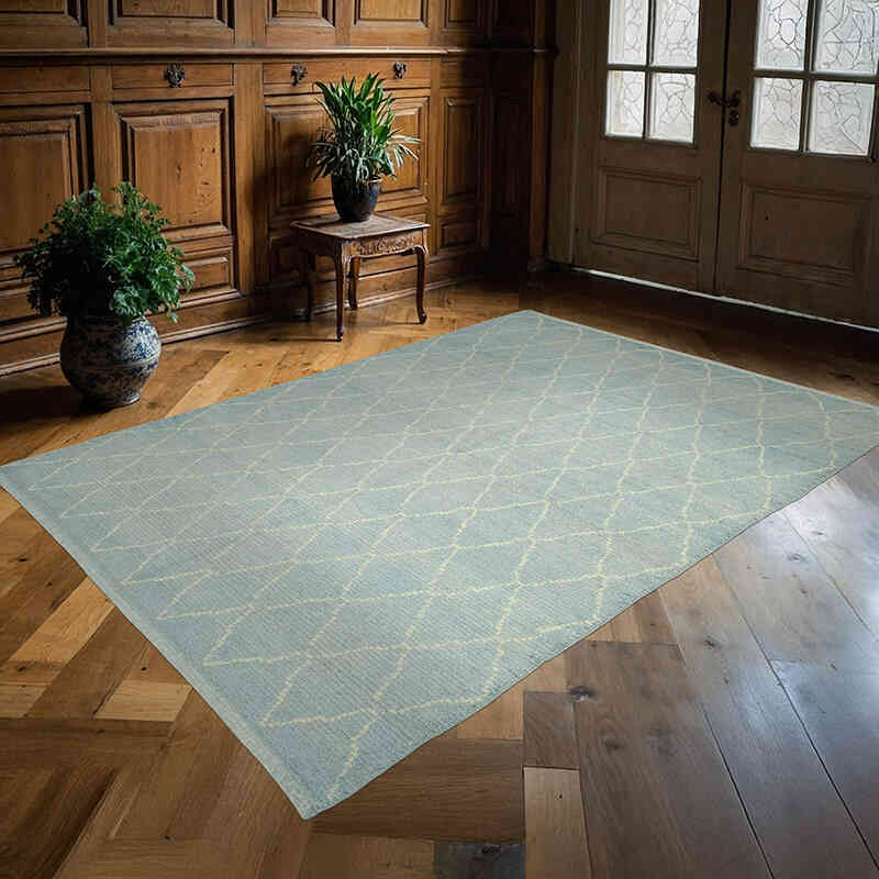 New Moroccan Style Hand-Knotted Tulu Rug - 5' 7" x 7' 7" (67" x 91") - K0057536