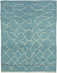 New Moroccan Style Hand-Knotted Tulu Rug - 5' 7" x 7' 4" (67" x 88")