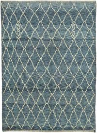 New Moroccan Style Hand-Knotted Tulu Rug - 5' 8" x 7' 5" (68" x 89")
