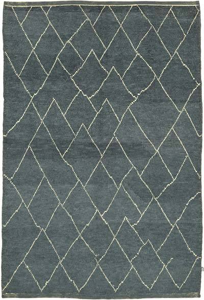 Moroccan Style Hand-Knotted Tulu Rug - 5' 4" x 7' 9" (64 in. x 93 in.)