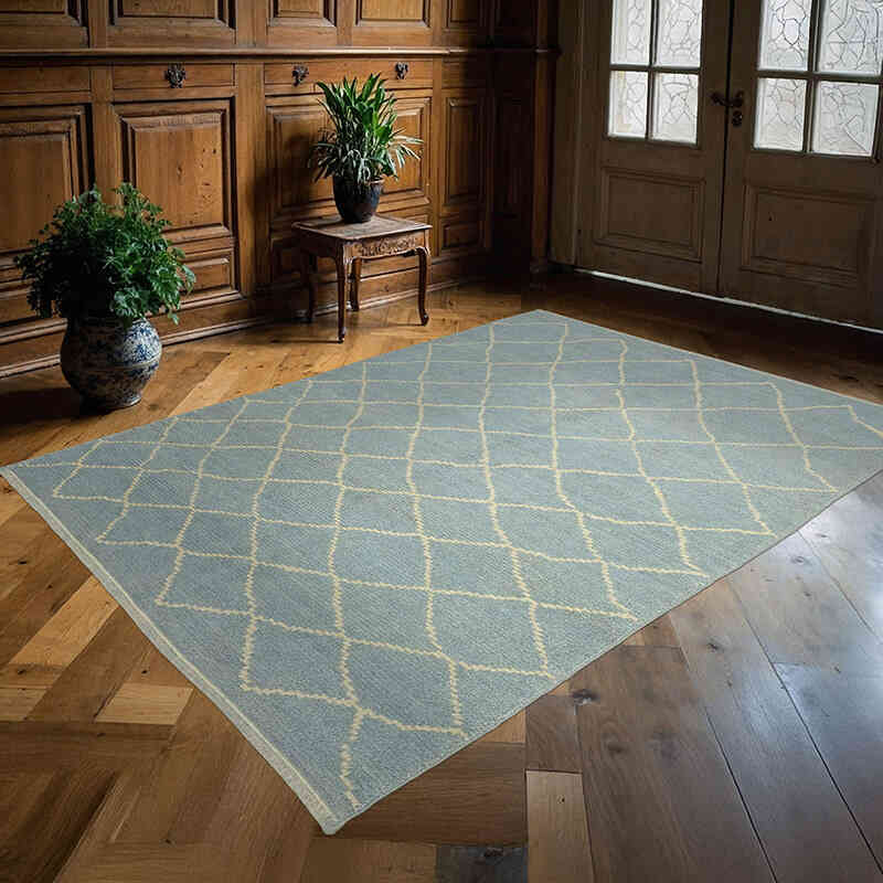 New Moroccan Style Hand-Knotted Tulu Rug - 5' 9" x 7' 7" (69" x 91") - K0057552