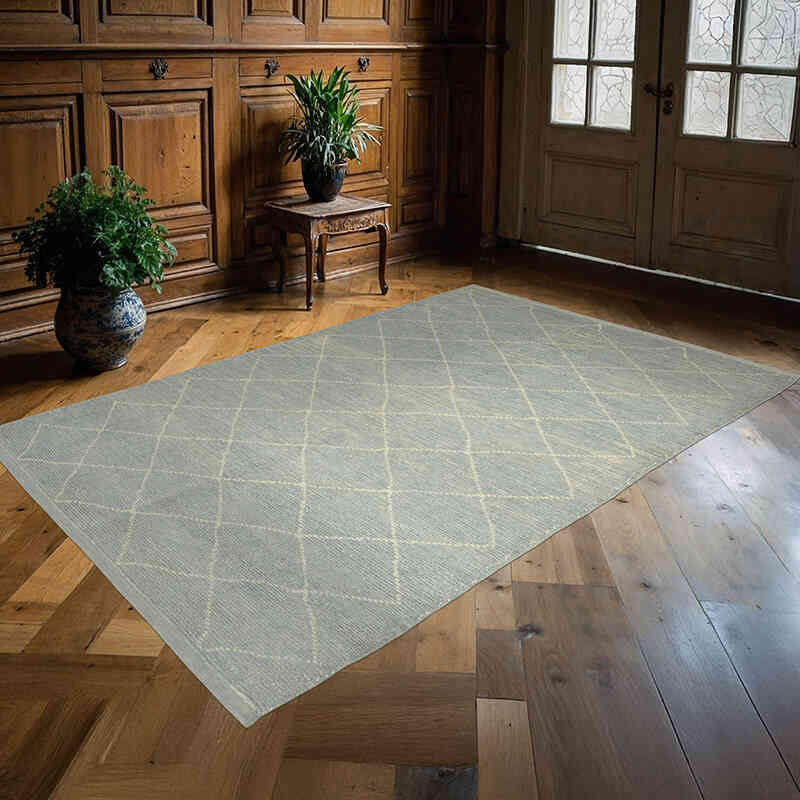 New Moroccan Style Hand-Knotted Tulu Rug - 5' 1" x 7' 9" (61" x 93") - K0057553