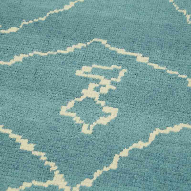 New Moroccan Style Hand-Knotted Runner - 3' 1" x 12' 4" (37 in. x 148 in.) - K0057566